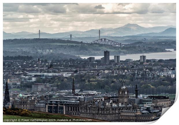 View from Arthur's Seat Print by Fraser Hetherington