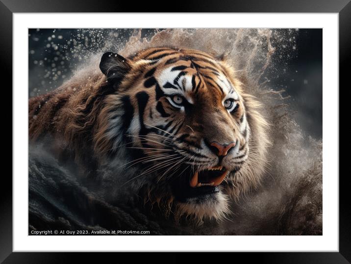 Eye of the Tiger  Framed Mounted Print by Craig Doogan Digital Art