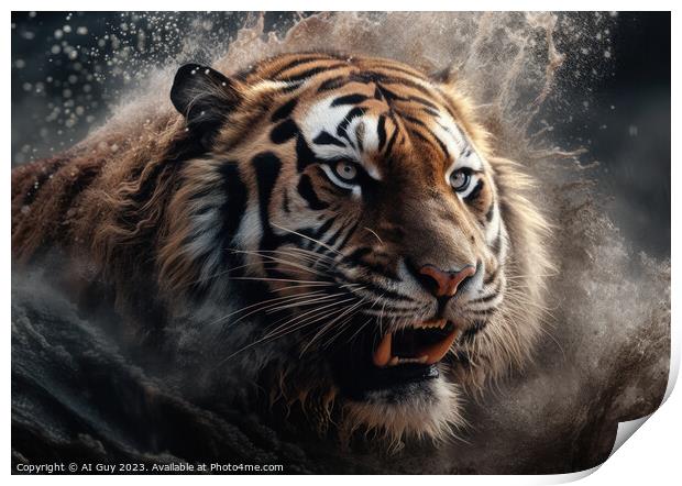 Eye of the Tiger  Print by Craig Doogan Digital Art