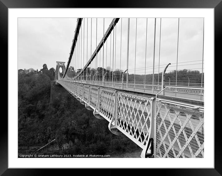 Clifton Suspension Bridge Framed Mounted Print by Graham Lathbury