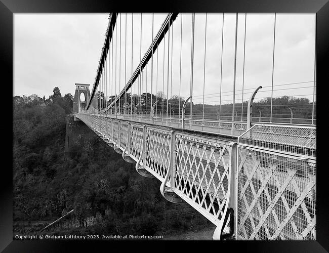 Clifton Suspension Bridge Framed Print by Graham Lathbury