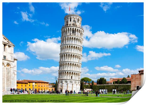 Leaning Tower of Pisa Print by Rick Lindley