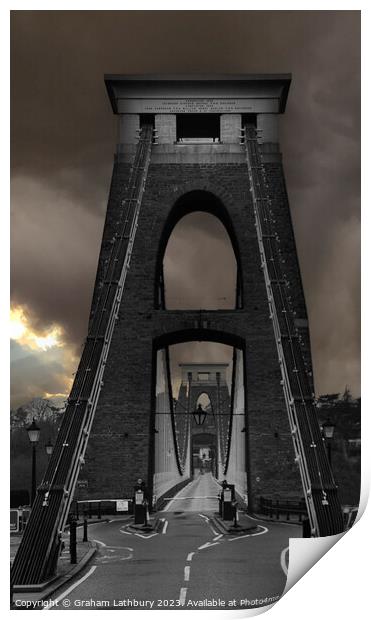 Clifton Suspension Bridge Print by Graham Lathbury