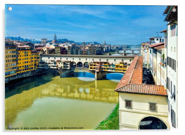 Ponte Vecchio Florence Acrylic by Rick Lindley