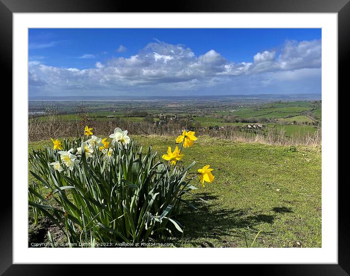 Cotswolds Panorama Framed Mounted Print by Graham Lathbury