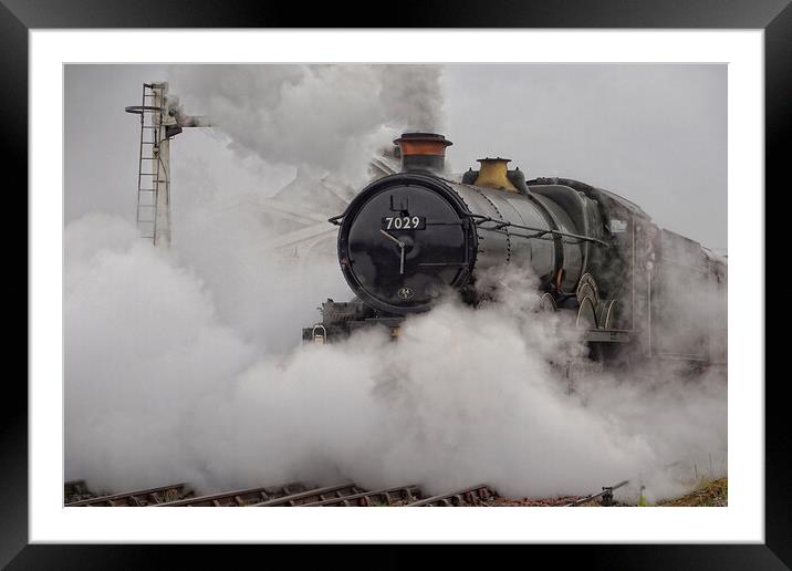 Steam locomotive 7029 Clun Castle Framed Mounted Print by David Birchall