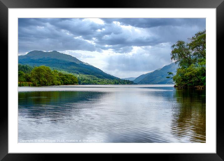 Serene Reflections on Loch Eck Framed Mounted Print by RJW Images