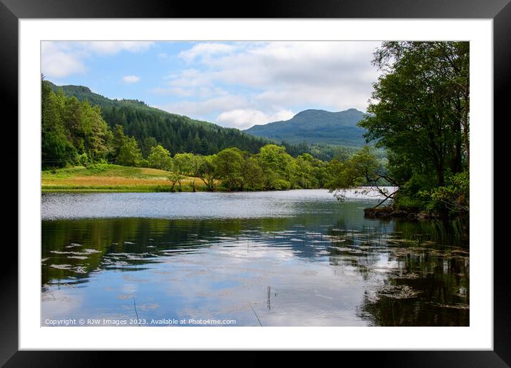 Sparkling Loch Eck Framed Mounted Print by RJW Images