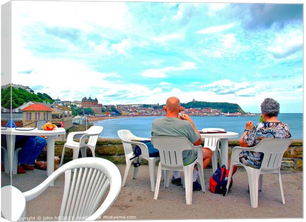 This is the life, Scarborough, North Yorkshire. Canvas Print by john hill
