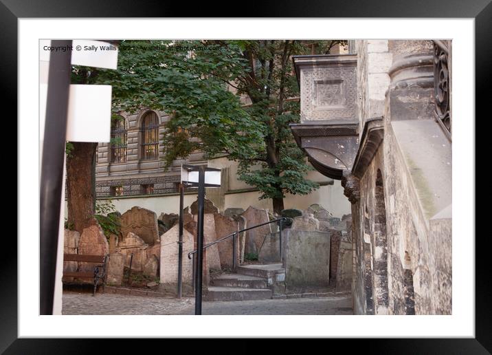 The Jewish Cemetery, Prague Framed Mounted Print by Sally Wallis