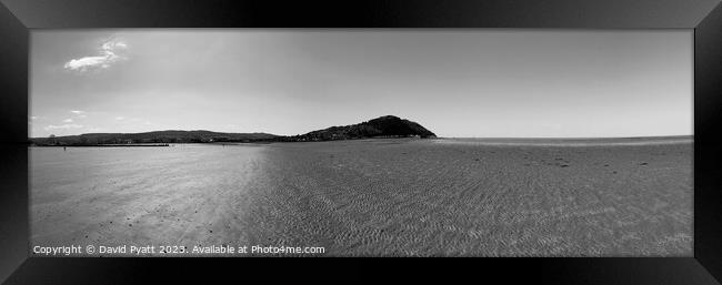 Minehead Beach Somerset Panorama Framed Print by David Pyatt