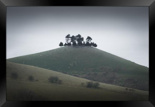 Enchanting Colmers Hill on Misty Day Framed Print by Mark Jones