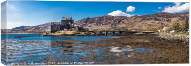 'Iconic Eilean Donan: Scotland's Photographic Jewe Canvas Print by Holly Burgess