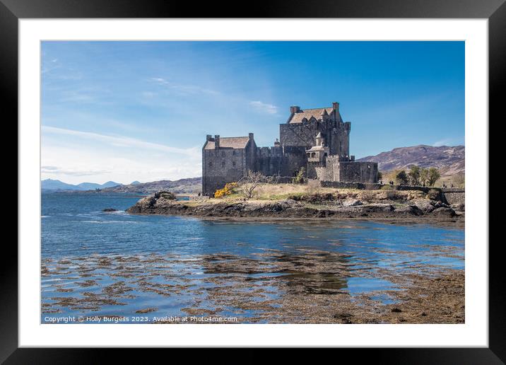 Enigmatic Eilean Donan: Scotland's Highland Enchan Framed Mounted Print by Holly Burgess