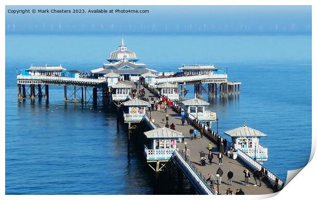 Blissful Moments on Llandudno Pier Print by Mark Chesters