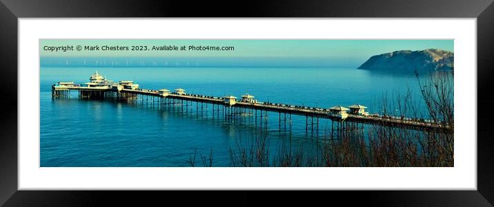 Llandudno pier from the toll road Framed Mounted Print by Mark Chesters