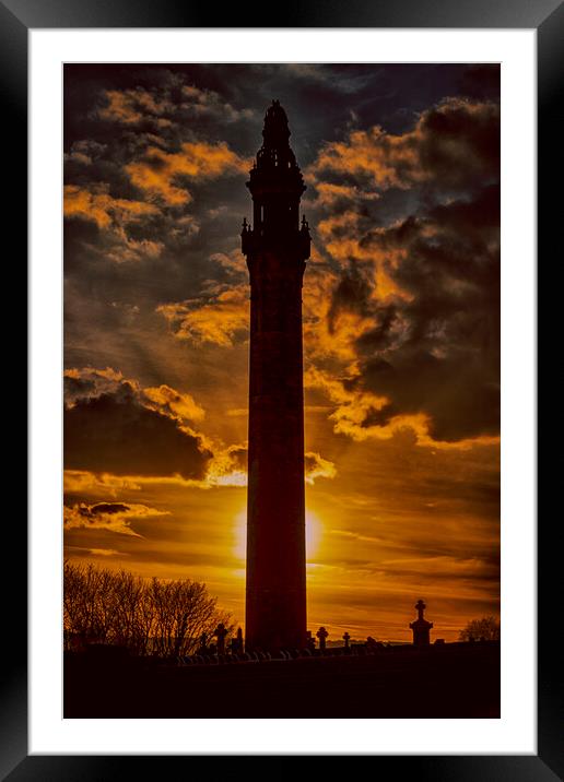 Wainhouse Tower - Stylised Sunset Framed Mounted Print by Glen Allen