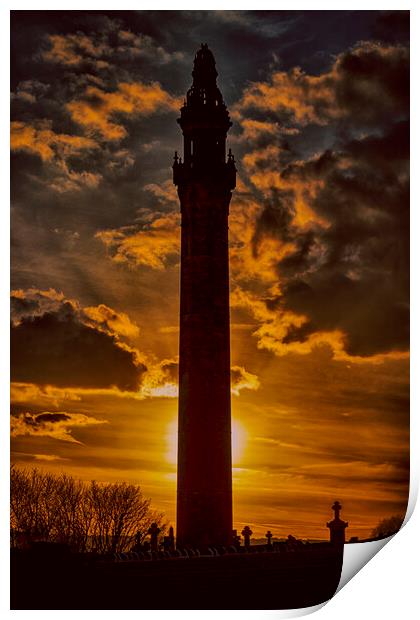 Wainhouse Tower - Stylised Sunset Print by Glen Allen