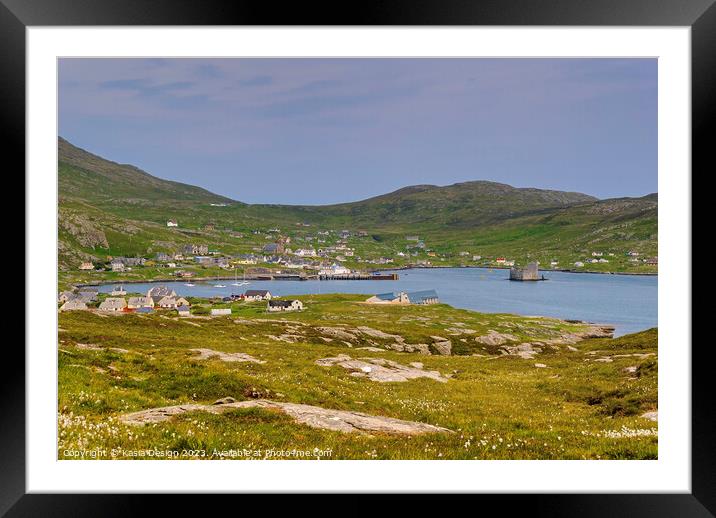 Overlooking Castlebay on the Isle of Barra Framed Mounted Print by Kasia Design