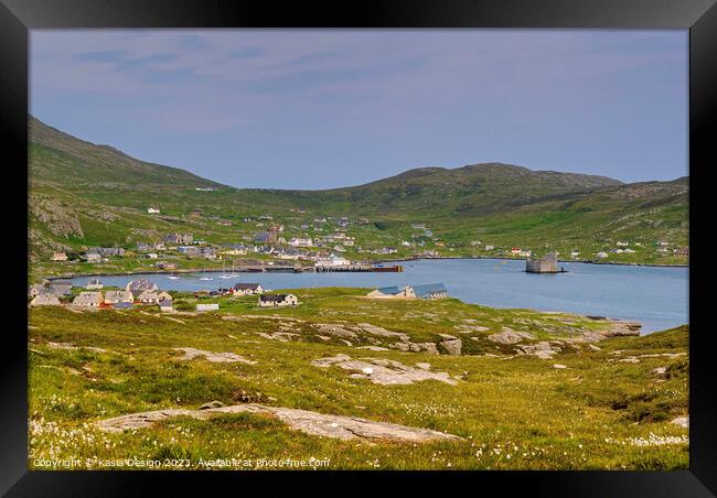 Overlooking Castlebay on the Isle of Barra Framed Print by Kasia Design