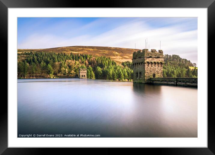 Derwent Reservoir Framed Mounted Print by Darrell Evans