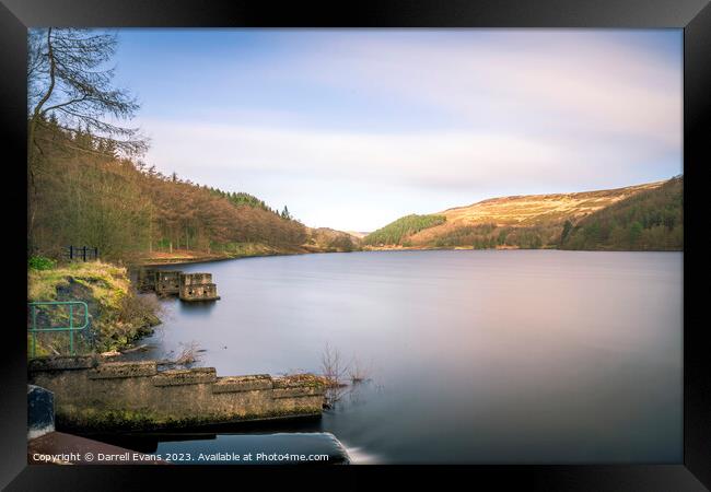 View up Derwent Reservoir Framed Print by Darrell Evans