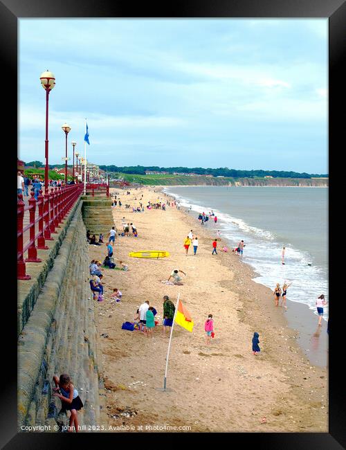 Bridlington North Beach. (portrait) Framed Print by john hill