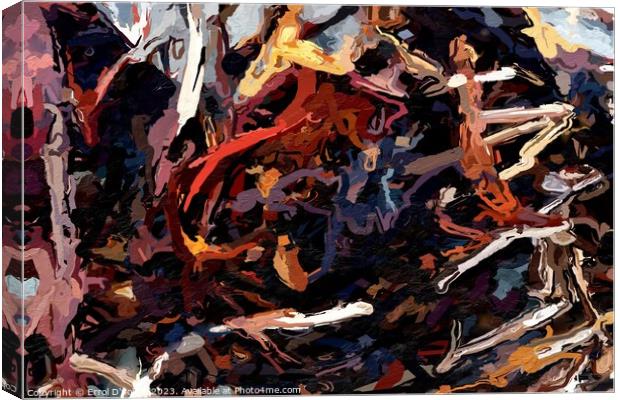 Abstract Seaweed Painting Canvas Print by Errol D'Souza