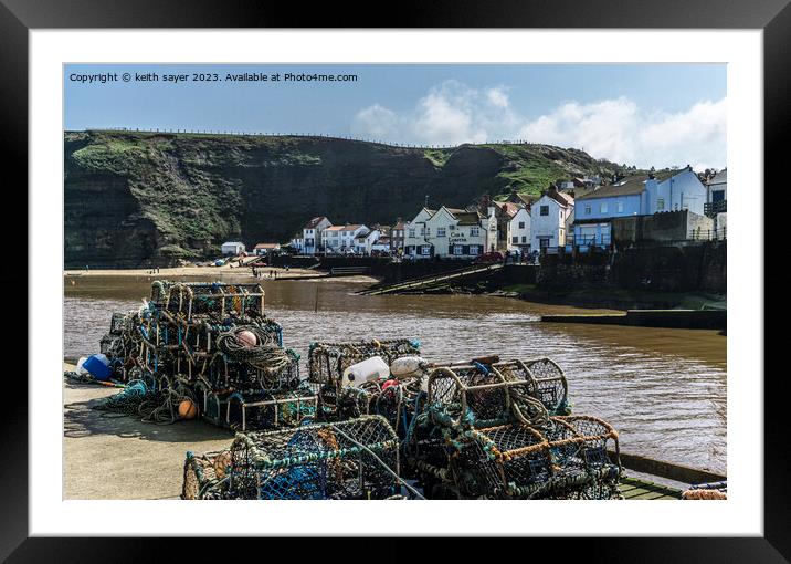 A Picturesque Fishing Village Framed Mounted Print by keith sayer