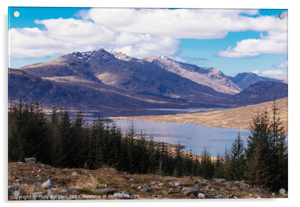 Captivating Glengarry Pass: Scotland's Hidden Gem Acrylic by Holly Burgess