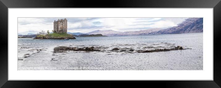 Castle Stalker taken on our travels driving the 500 route in Scotland, is lived in  Framed Mounted Print by Holly Burgess