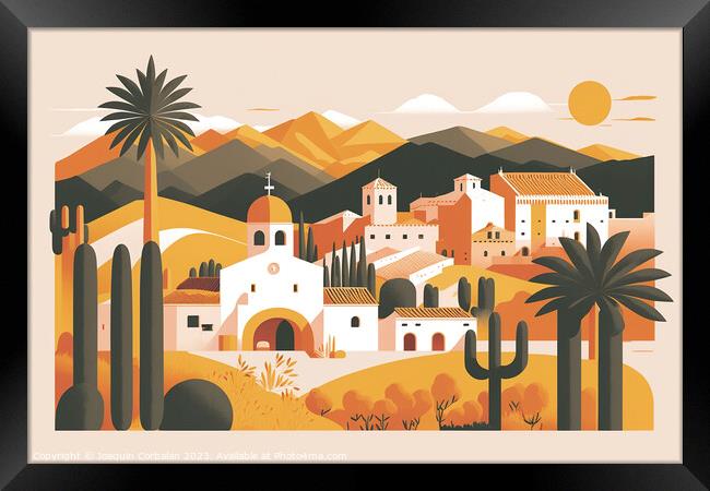 Spain , exquisite postcard featuring stunning landscapes. The so Framed Print by Joaquin Corbalan