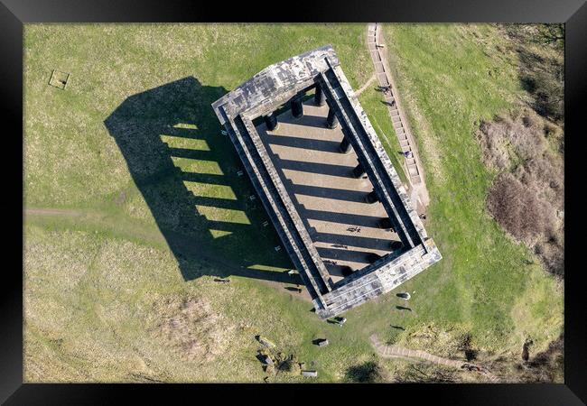 Penshaw Monument Aerial View Framed Print by Apollo Aerial Photography