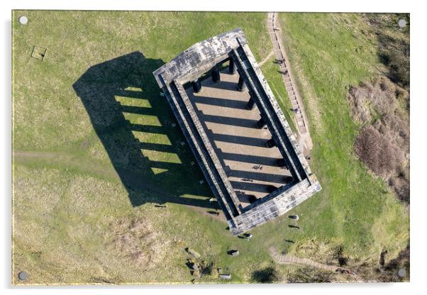Penshaw Monument Aerial View Acrylic by Apollo Aerial Photography