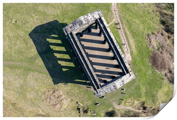 Penshaw Monument Aerial View Print by Apollo Aerial Photography