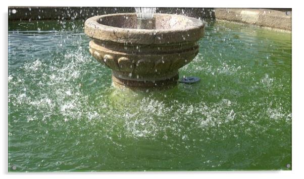Outdoor water fountain for garden decoration Acrylic by Irena Chlubna
