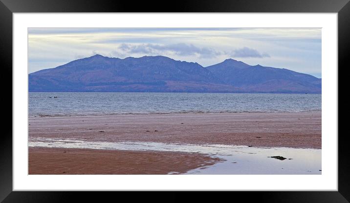 Beach seascape at Seamill, North Ayrshire Framed Mounted Print by Allan Durward Photography