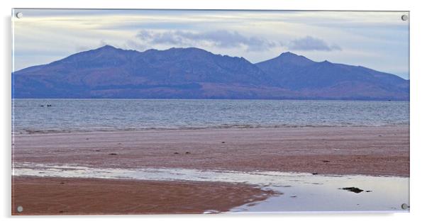 Beach seascape at Seamill, North Ayrshire Acrylic by Allan Durward Photography