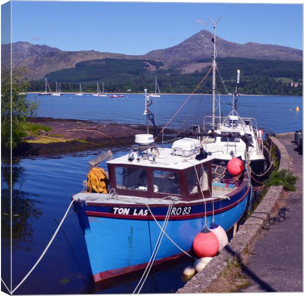 Fishing boats at Brodick, Isle of Arran Canvas Print by Allan Durward Photography