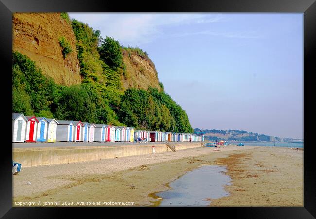 Low tide at Small Hope beach, Shanklin, Isle of wight. Framed Print by john hill