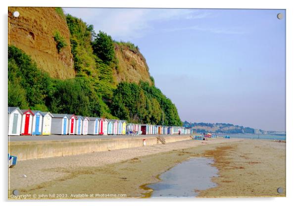 Low tide at Small Hope beach, Shanklin, Isle of wight. Acrylic by john hill