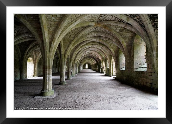 Fountains Abbey Refectory Framed Mounted Print by Jon Pear