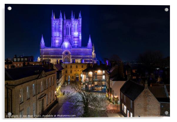 Lincoln Cathedral  Acrylic by Jon Pear