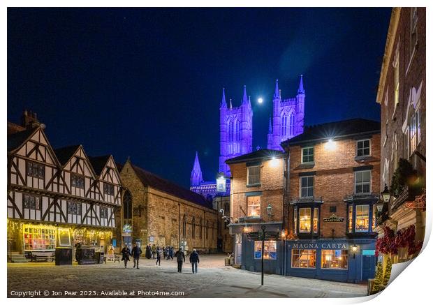 Lincoln Cathedral Quarter Print by Jon Pear