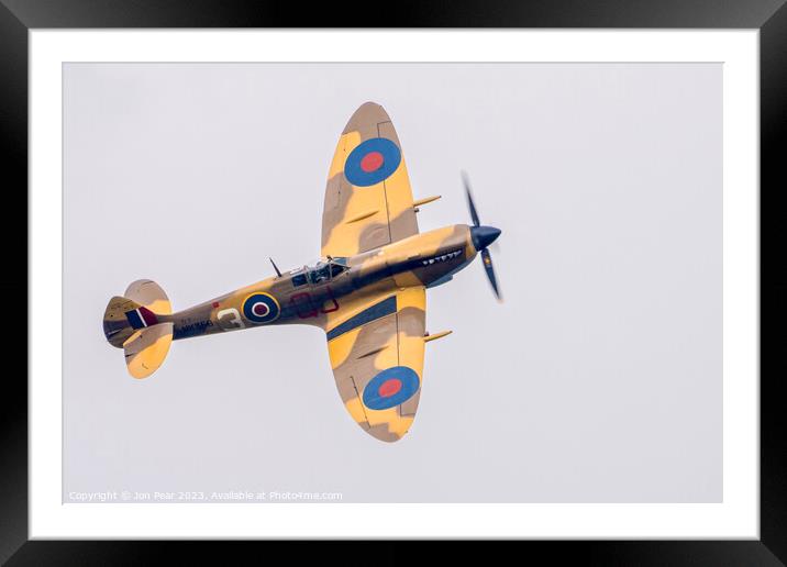 Spitfire MkIX Framed Mounted Print by Jon Pear