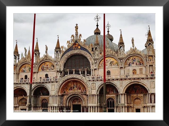 Majestic St Marks Basilica Framed Mounted Print by Les Schofield