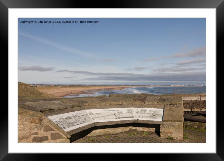 The history of Seaton Sluice Framed Mounted Print by Jim Jones