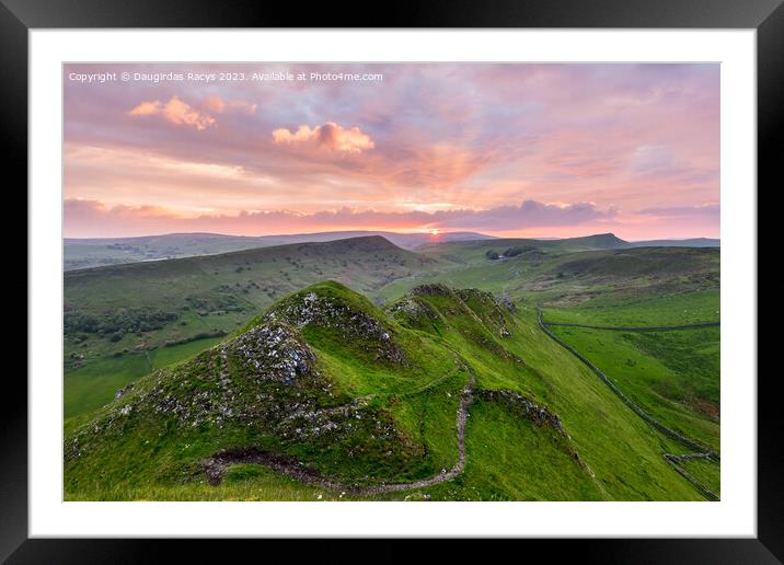 The dragon's back sunset - Chrome Hill Framed Mounted Print by Daugirdas Racys