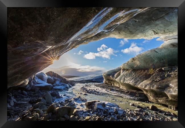 Crystal Ice Cave, Iceland Framed Print by Arterra 