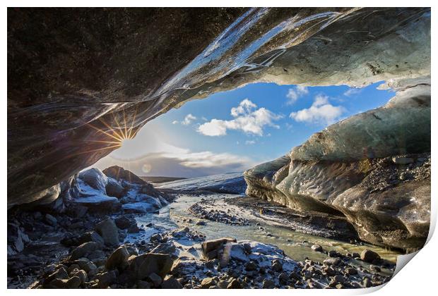 Crystal Ice Cave, Iceland Print by Arterra 